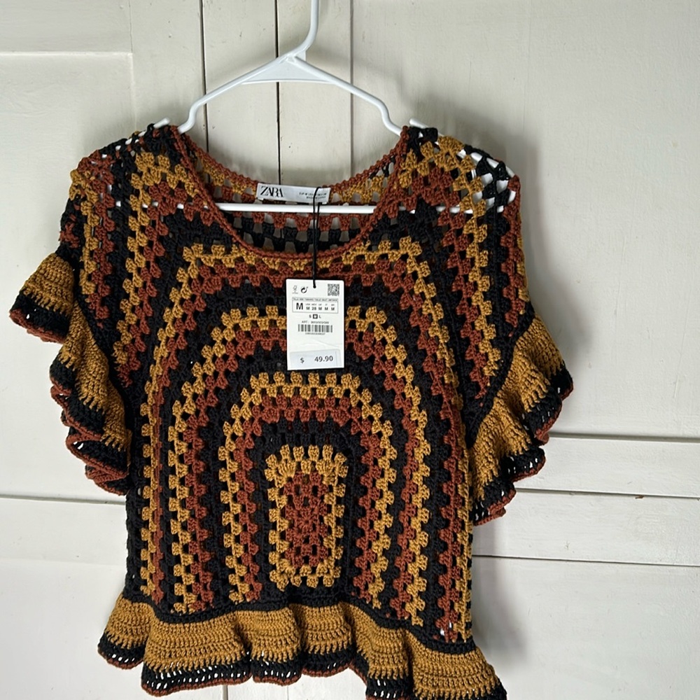 COPY - Zara crochet top new size med